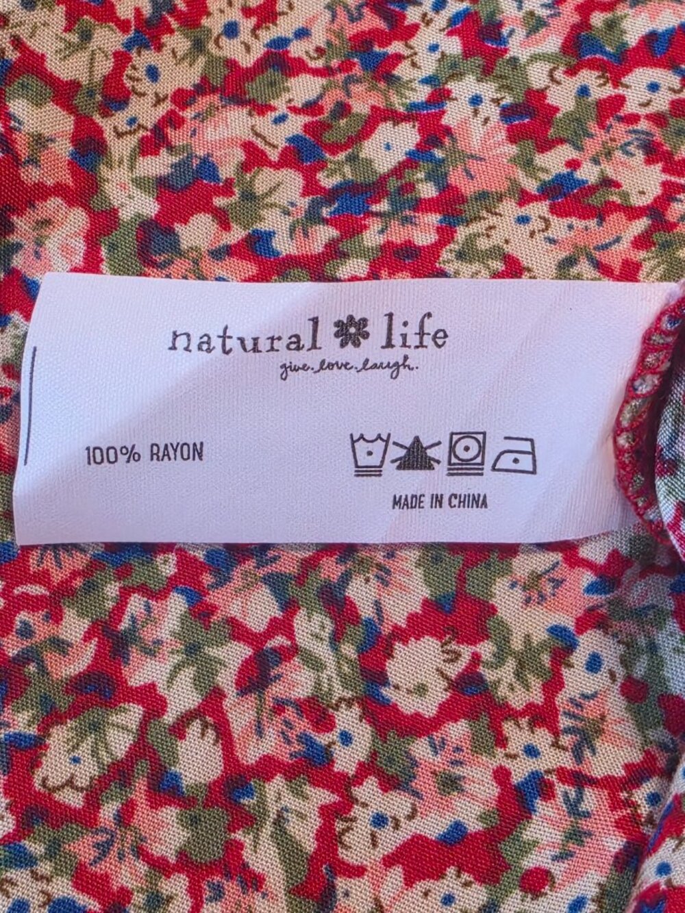 NATURAL LIFE Stella V-Neck Dress - Pink Ditsy Babydoll / Mini Dress - Picture 8 of 8